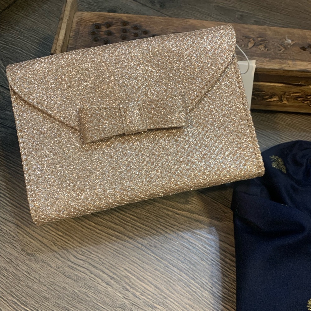 Janie and jack gold glitter purse